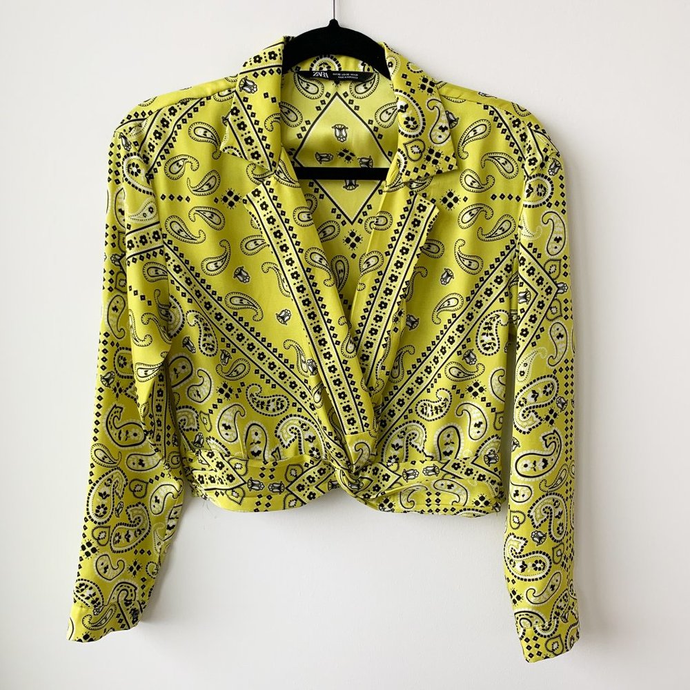 NEVER WORN Zara Cropped Blouse
